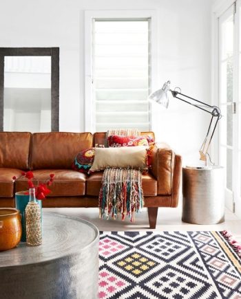 Tapizado de cuero y tela